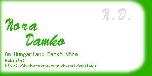 nora damko business card