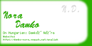 nora damko business card